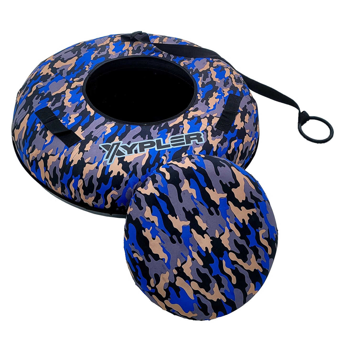 Blue Camo Hard Bottom Snow Tube