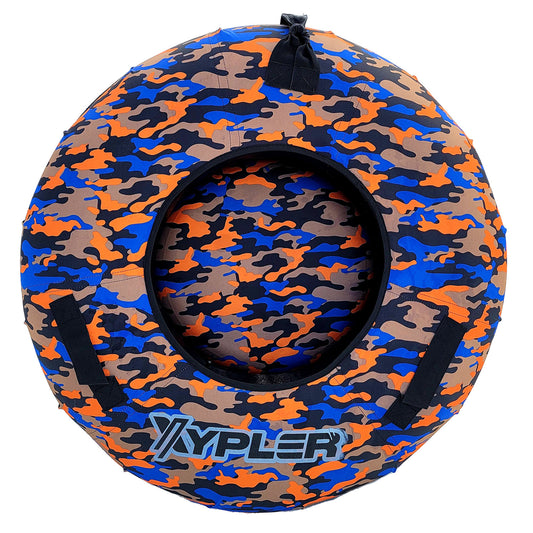 Orange Camo Hard Bottom Snow Tube