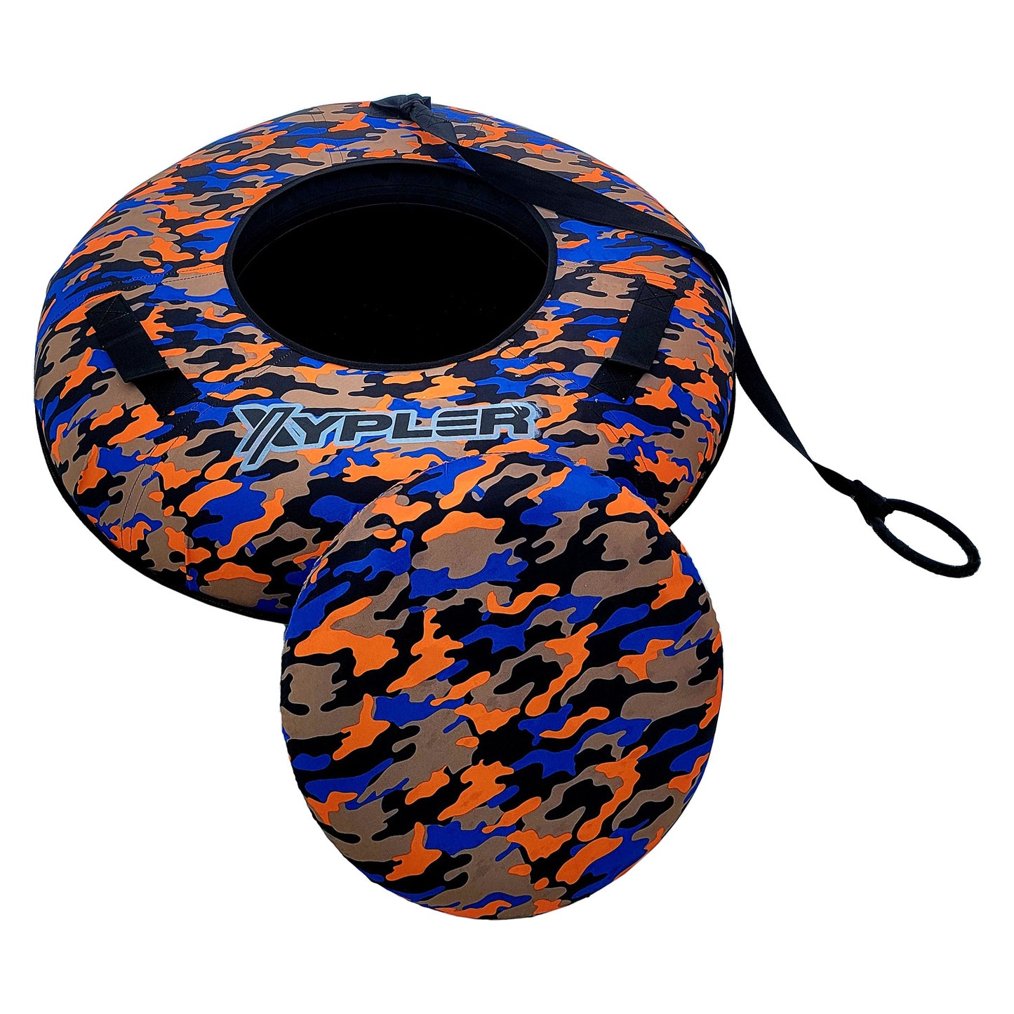 Orange Camo Hard Bottom Snow Tube