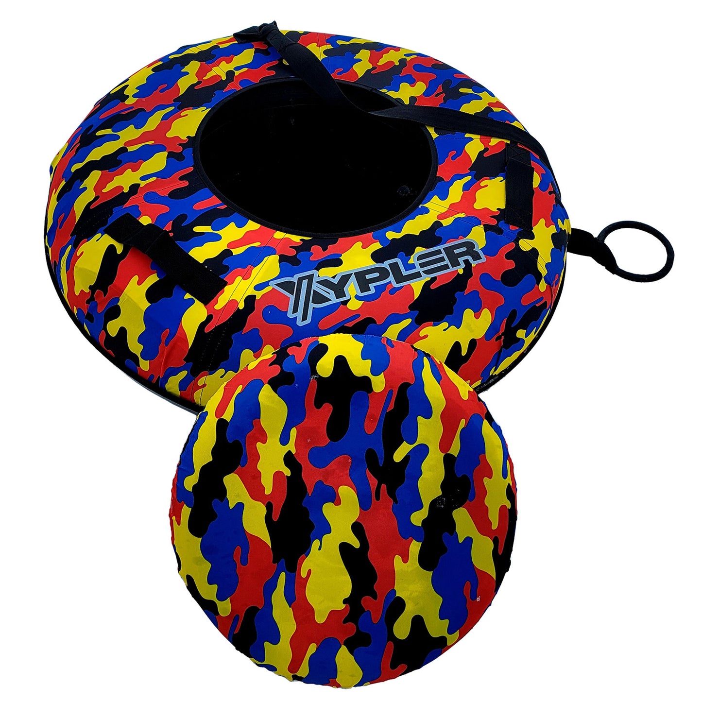 Yellow Camo Hard Bottom Snow Tube