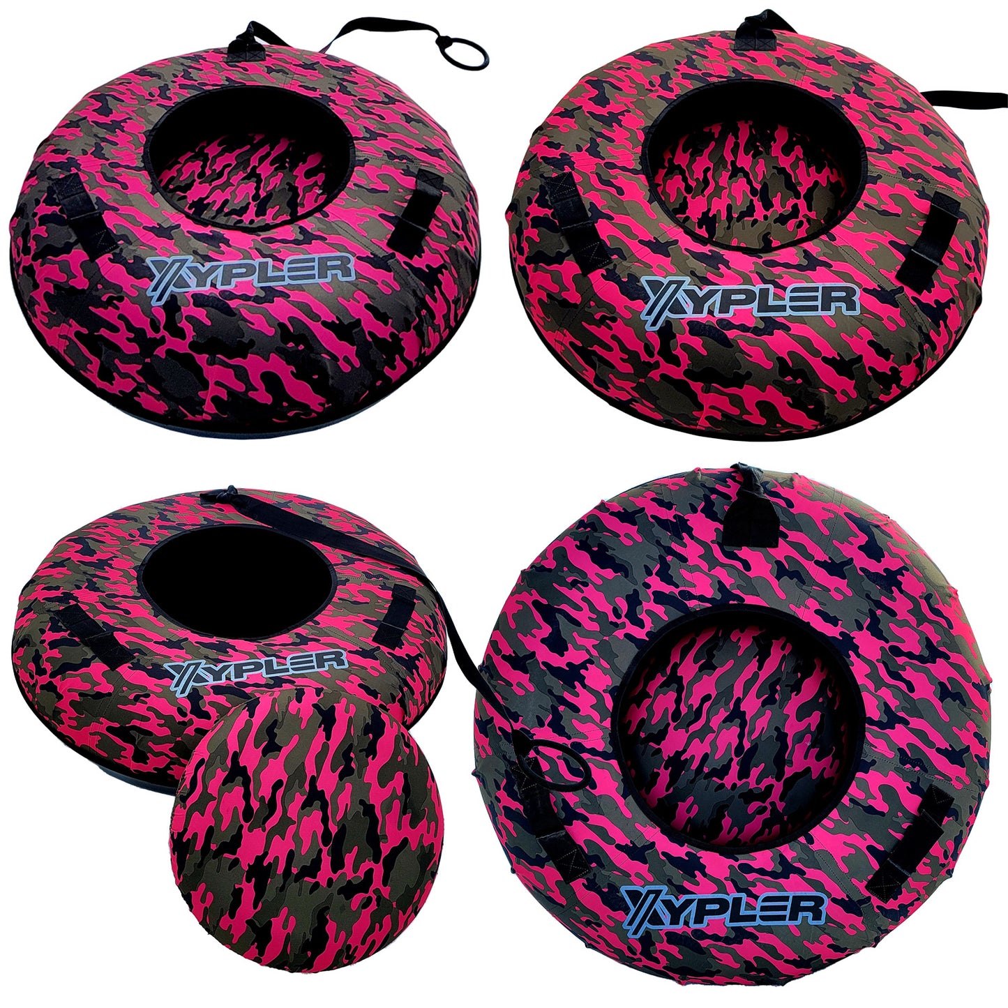 Pink Camo Hard Bottom Snow Tube