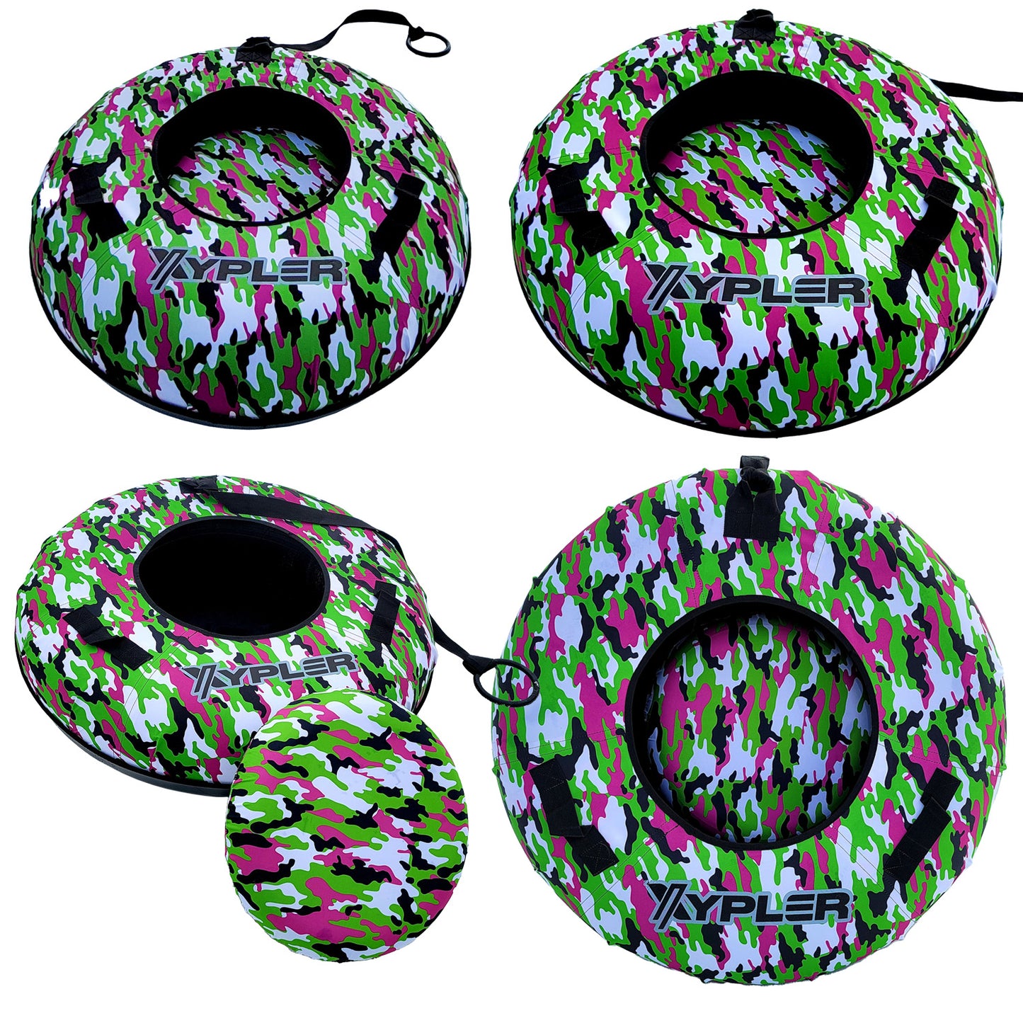 Green Camo Hard Bottom Snow Tube